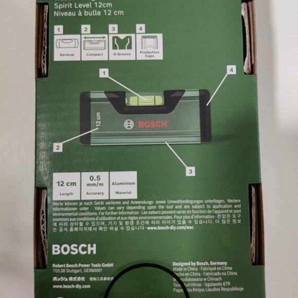 Bosch Bubble Spirit Level 12cm Mini Compact Tool - Picture 2 of 7